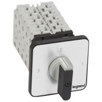 Legrand Трехпозиционный переключатель с положением ''0'' - PR 26 - 3П - 9 контактов - крепление на дверце, 027505