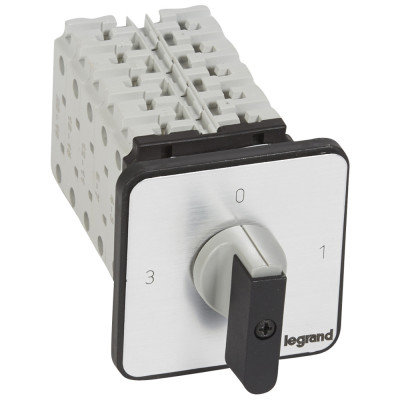 Legrand Трехпозиционный переключатель с положением ''0'' - PR 26 - 3П - 9 контактов - крепление на дверце, 027505