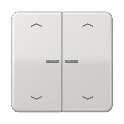 Клавиша для KNX кнопки, 2 группы с окошком и символами "стрелки"; дюропласт; светло-серый, CD102KO5PLG