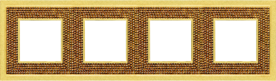 FD01294OR Fede Crystal De Luxe Art  Рамка 4-ная, Real Gold