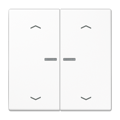 Клавиша для KNX кнопки, 2 группы, с окошком и символами"стрелки"; дюропласт; белый, LS102KO5PWW