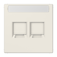 Плата (фиксация защёлкиванием) для двух модулей с полем для надписи; термопласт; слоновая кость, LS1969-2NAWE Плата (фиксация защёлкиванием) для двух модулей с полем для надписи; термопласт; слоновая кость, LS1969-2NAWE