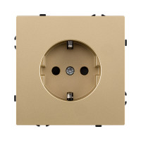 Розетка штепсельная SCHUKO 16A/250 В, золотой Kollinger Eclipse EC-014GD