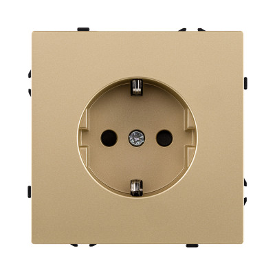 Розетка штепсельная SCHUKO 16A/250 В, золотой Kollinger Eclipse EC-014GD