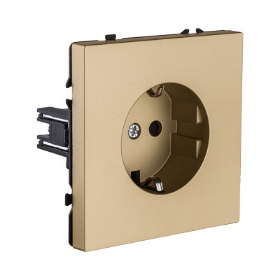Розетка штепсельная SCHUKO 16A/250 В, золотой Kollinger Eclipse EC-014GD