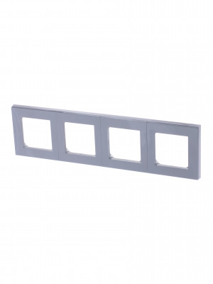 ABB EPJ Levit серый / белый Рамка 4 поста