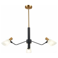 Evoluce SLE205403-03 Светильник подвесной Черный, Латунь/Белый E14 3*60W
