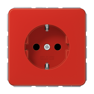 Штепсельная розетка SCHUKO 16A 250V~ с защитой от детей; центральная плата; красная, CD1520BFKIRT