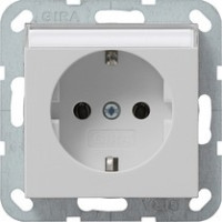 0457015 Gira Розетка с з/к и полем для надписи 0457015 Gira Розетка с з/к и полем для надписи