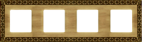 FD01224PB Fede San Sebastian Рамка 4-ная, Bright Patina