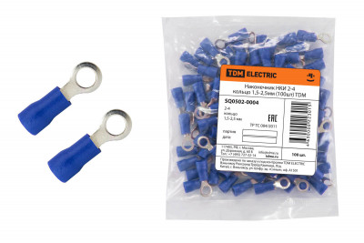 Наконечник НКИ 2-4 кольцо 1,5-2,5мм (100шт) TDM Electric, SQ0502-0004