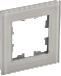 BRITE Рамка 1-мест. РУ-1-2-БрД стекло дым. IEK, BR-M12-G-K30