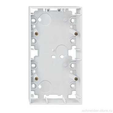 Коробка 2-ная для накладного монтажа, полярно-бел.