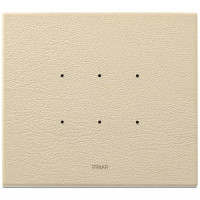 Vimar Накладка EIKON TACTIL для 3 модулей, натуральная кожа кремовая ( мин. 20 шт.), 21663.21