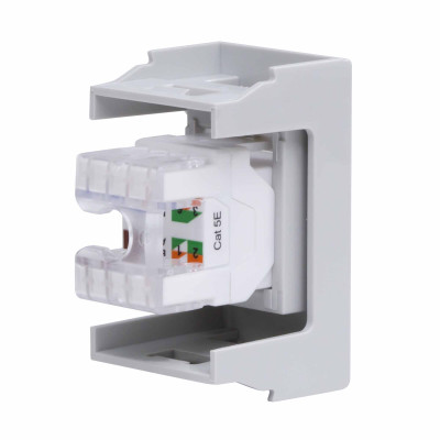 ДКС Розетка RJ-45 кат.5E,Viva,1 мод.,сер, 45138