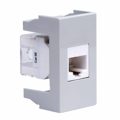 ДКС Розетка RJ-45 кат.5E,Viva,1 мод.,сер, 45138