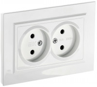 BRITE Роз. 2-я без з/к/ш 10А в сб. РС12-2-БрБ бел. IEK, BR-R20-10-K01-F