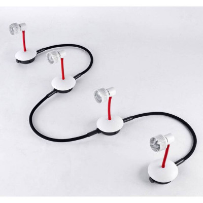 LUSSOLE BAY SHORE Трековый светильник, цвет основания - белый, плафон - металл (цвет - белый), 4x50W GU10, LSP-9818-04