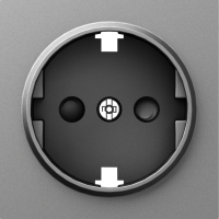 Donel A07 сталь накладка для розетки Schuko с заземлением, со шторками 16A 250 В~,серия DB, DE22037