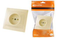 Розетка 2П с защ. шт. 10А 250В сл. кость "Таймыр" TDM Electric, SQ1814-0115