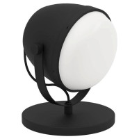 390047 Настольная лампа UPANEMA, 1x28W, E27, L185, B185, H220, основание: ?180, сталь, черный//стекло, белый, 390047