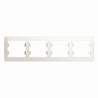 GLOSSA 4-постовая РАМКА, горизонтальная, ПЕРЛАМУТР GLOSSA 4-постовая РАМКА, горизонтальная, ПЕРЛАМУТР
