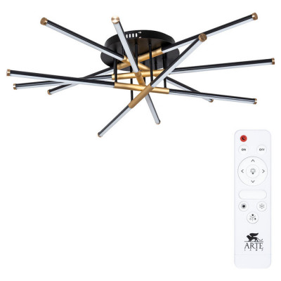 Arte Lamp FERNANDO, Светильник потолочный, цвет арматуры - черный, цвет плафона/декора - белый, 1x130W LED, A2199PL-6BK