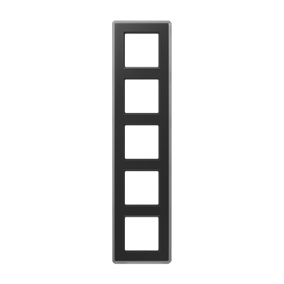 Рамка на 5 постов, стекло черный, Jung