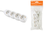 Удлинитель бытовой  У04  4 гнезда, 1,5метра, с заземлением, ПВС 3х1мм2  16А/250В TDM Electric, SQ1303-0010