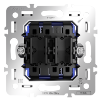 Механизм проходного переключателя двухклавишного 10А, S70, VLS0203M
