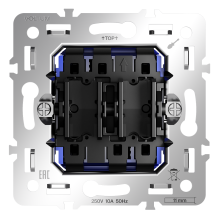 Механизм проходного переключателя двухклавишного 10А, S70, VLS0203M Механизм проходного переключателя двухклавишного 10А, S70, VLS0203M