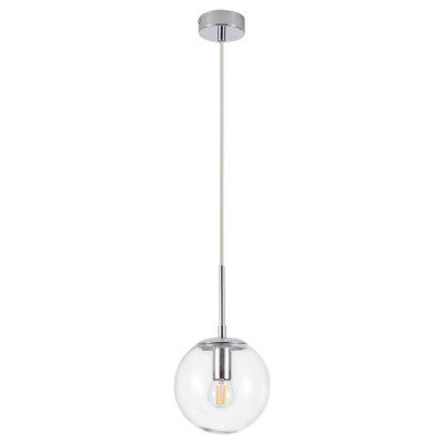 Arte Lamp VOLARE, Подвес, цвет арматуры - ХРОМ, цвет плафона/декора - ПРОЗРАЧНЫЙ, 1х40W E14, A1915SP-1CC
