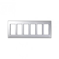 Simon Cima 500 Алюминий Рамка с суппортами на 6 модулей, 164х30х409мм, 9мм, 51010106-033