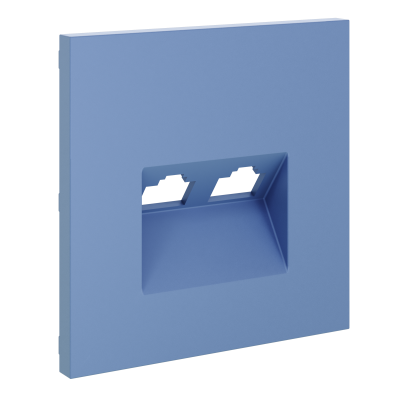 Накладка для розетки компьютерной двойной RJ45+RJ45 кат.6, S70 (деним), VLS001415