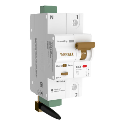 Werkel W1001P6301 / Умный автоматический выключатель 1 P  63 A  C  6 kA, a063126