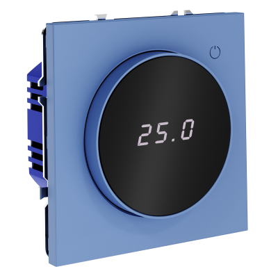 Терморегулятор электронный VOLTUM S70 с индикацией и датчиком, для теплого пола, (деним), VLS070115