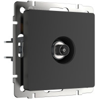 Werkel W1184008/ ТВ-розетка проходная (черный матовый), a051625