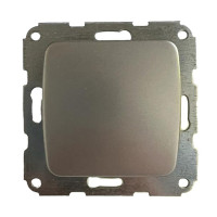 DEA Выключатель 1кл с/у 10А мех. Серебряный Металлик KRANZ (1/10/120), KR-78-0260