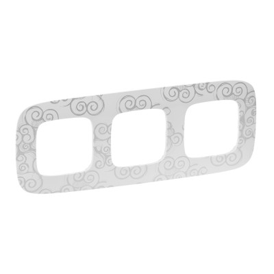 Legrand Valena ALLURE.Рамка "Нарцисс хром".3-постовая универсальная, 754343