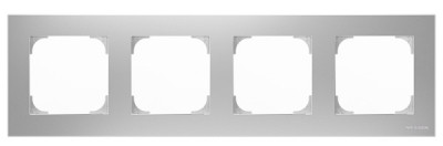 8574 PL - Рамка 4-постовая, серия SKY, цвет серебристый алюминий - 2CLA857400A1301