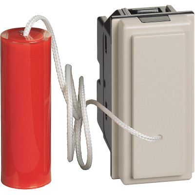 KM4033 Bticino LIVING NOW. Переключатель со шнурком 1 модуль.Цвет Песочный., KM4033