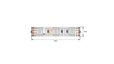 Лента светодиодная стандарт 5050 60LED/м 14.4Вт/м RGB 12В IP68 со скотчем 3М (уп.5м) SWG Standard 00-00009268