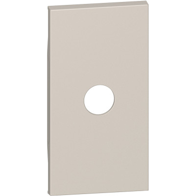 KM08M2 Bticino LIVING NOW. Лицевая панель для TV розеток и кабельных выводов с 1 отверстием 2 модуля.Цвет Песочный., KM08M2