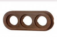 Bironi Рамка 3 постовая для открытой проводки (Старое дерево на бревно 200мм), BFC20-630-17