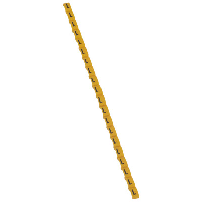 Legrand Маркер Duplix - чёрная маркировка на желтом фоне - заглавная буква L, 038421