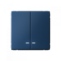 GAL001153S - ARTGALLERY 2-клавишный ВЫКЛЮЧАТЕЛЬ с подсветкой, сх.5а, 10АХ, механизм, быстрозажим. клем., АКВАМАРИ, Systeme Electric