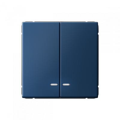 GAL001153S - ARTGALLERY 2-клавишный ВЫКЛЮЧАТЕЛЬ с подсветкой, сх.5а, 10АХ, механизм, быстрозажим. клем., АКВАМАРИ, Systeme Electric