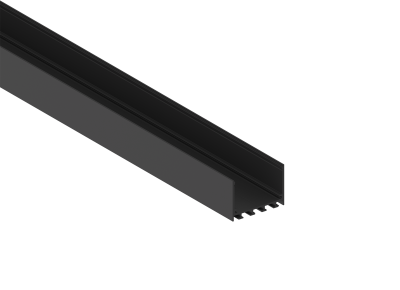 Donel,Накладной алюминиевый профиль, 50х35х2000. Цвет: Чёрный матовый, RAL9005,Серия:DN8ALE, DN18511RAL9005