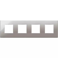 Vimar Накладка на Eikon Exe на 8 модулей (2+2+2+2) расстояние между центрами 71мм, черный хром, 22669.83