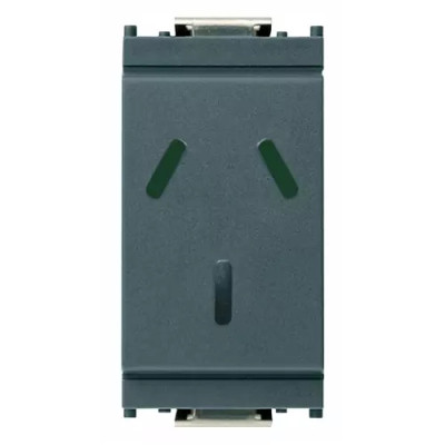 Vimar Розетка 2P+T 10A аргентинский стандарт, серая, 16250